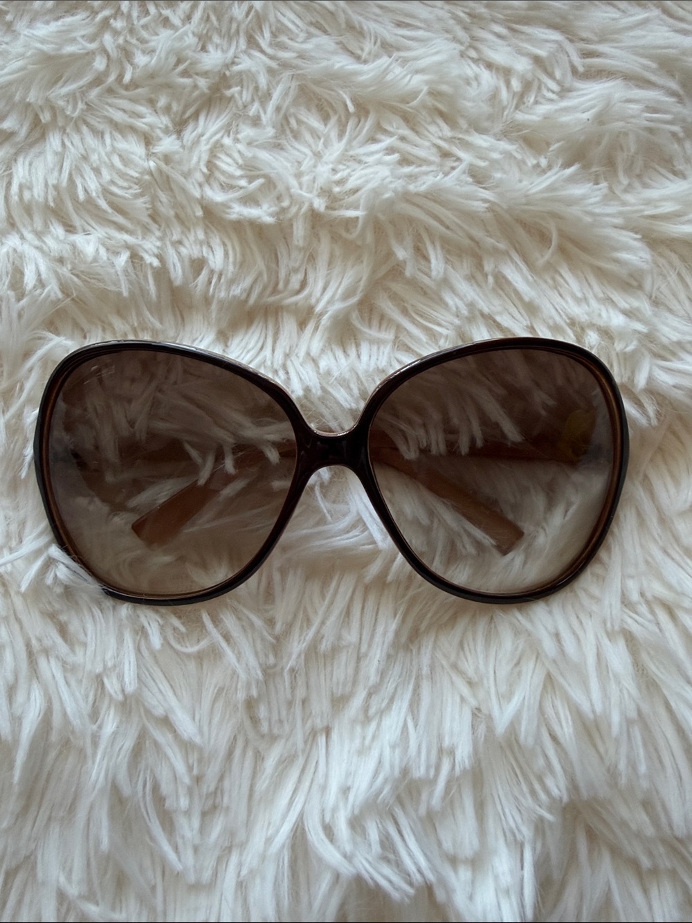 Oversized Brown Gradient Lens Sunglasses